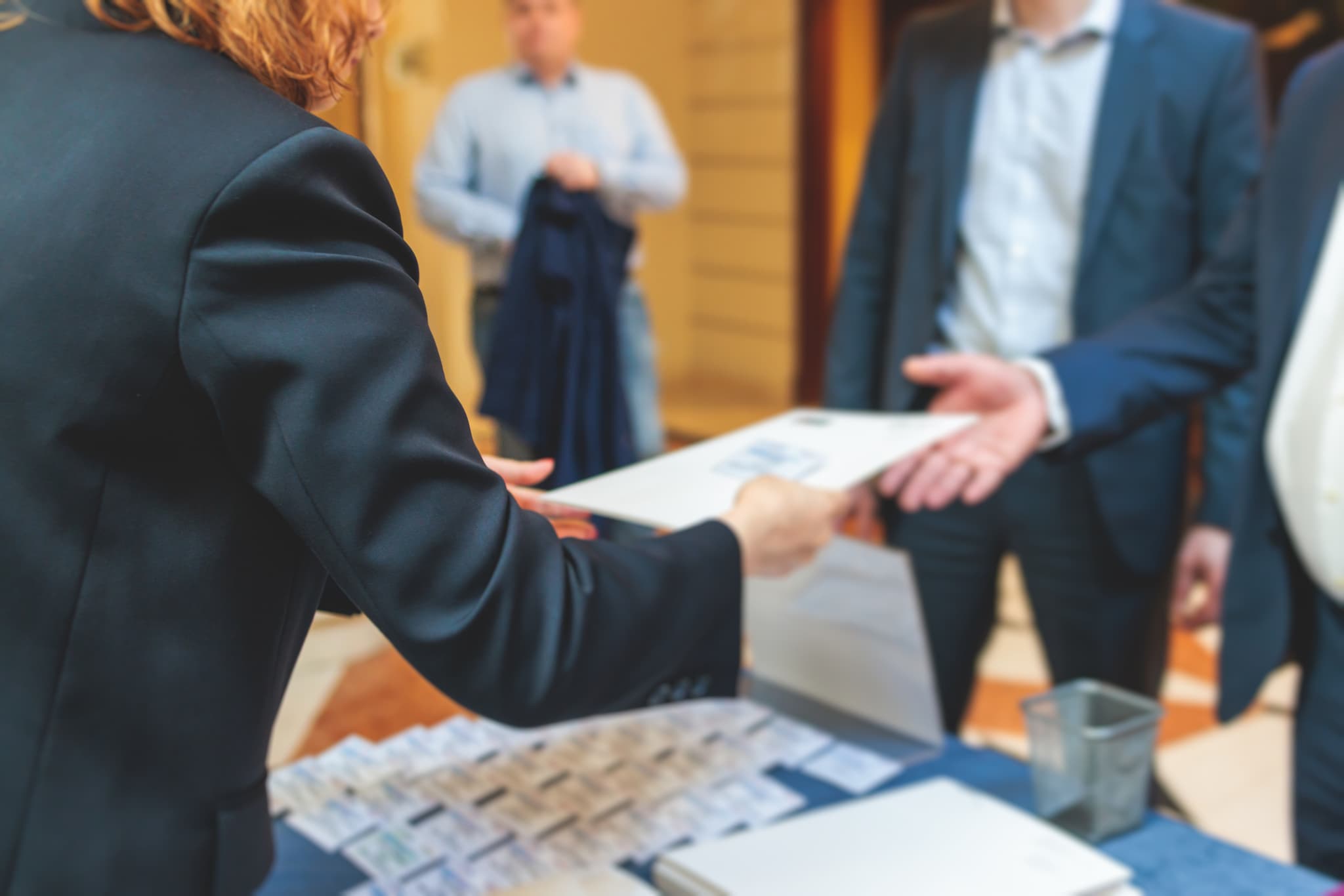 Company registration documents changing hands